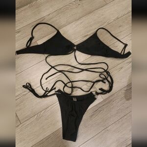 Black Triangle Bikini Set